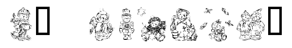 KR Holiday Teddies font preview